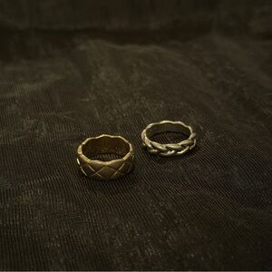 Silver and Gold Ring Set